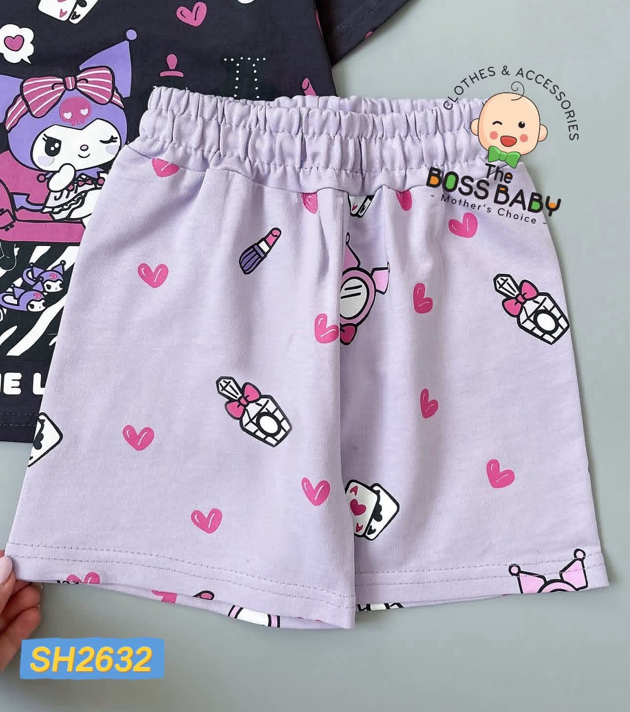 Set bộ cotton đen tím TIM KUROMI_thumbnail_3