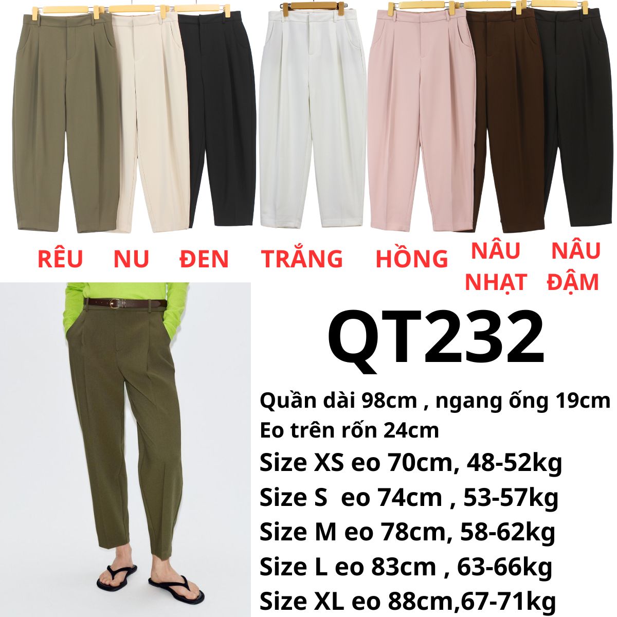 QT232- Quần tây ZR