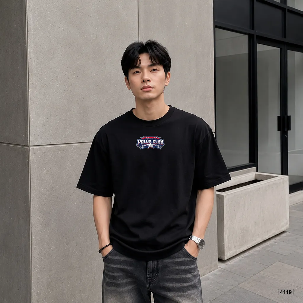 Áo thun nam form rộng street style cá tính Polux 4119_thumbnail_3