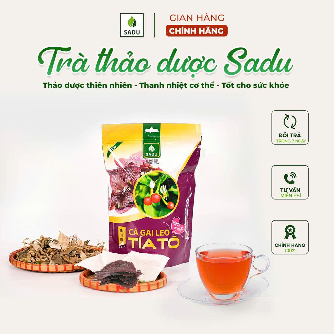 Trà cà gai leo tía tô Sadu gói 250g