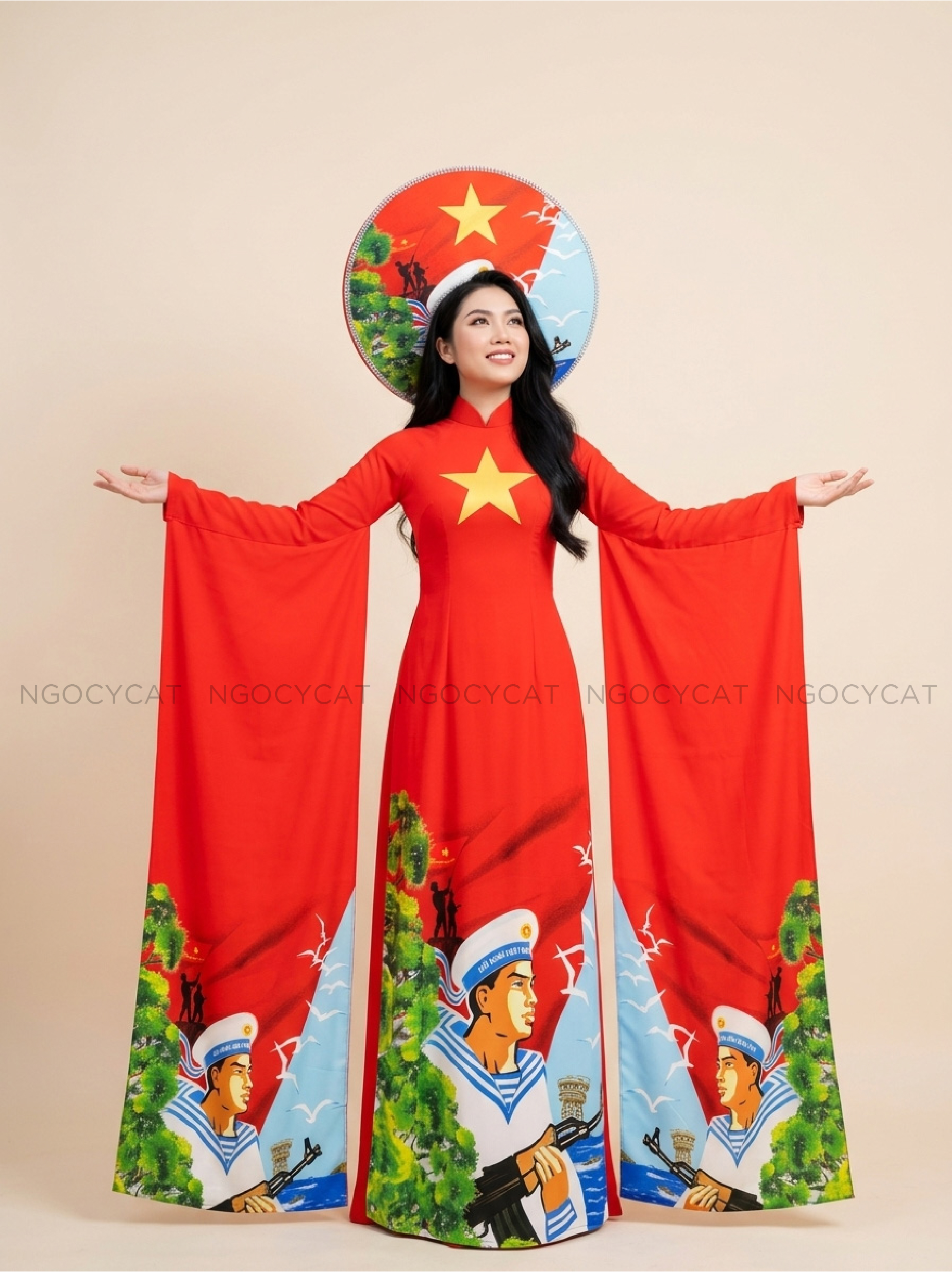 Áo Dài Biểu Diễn Sao Biển Đảo