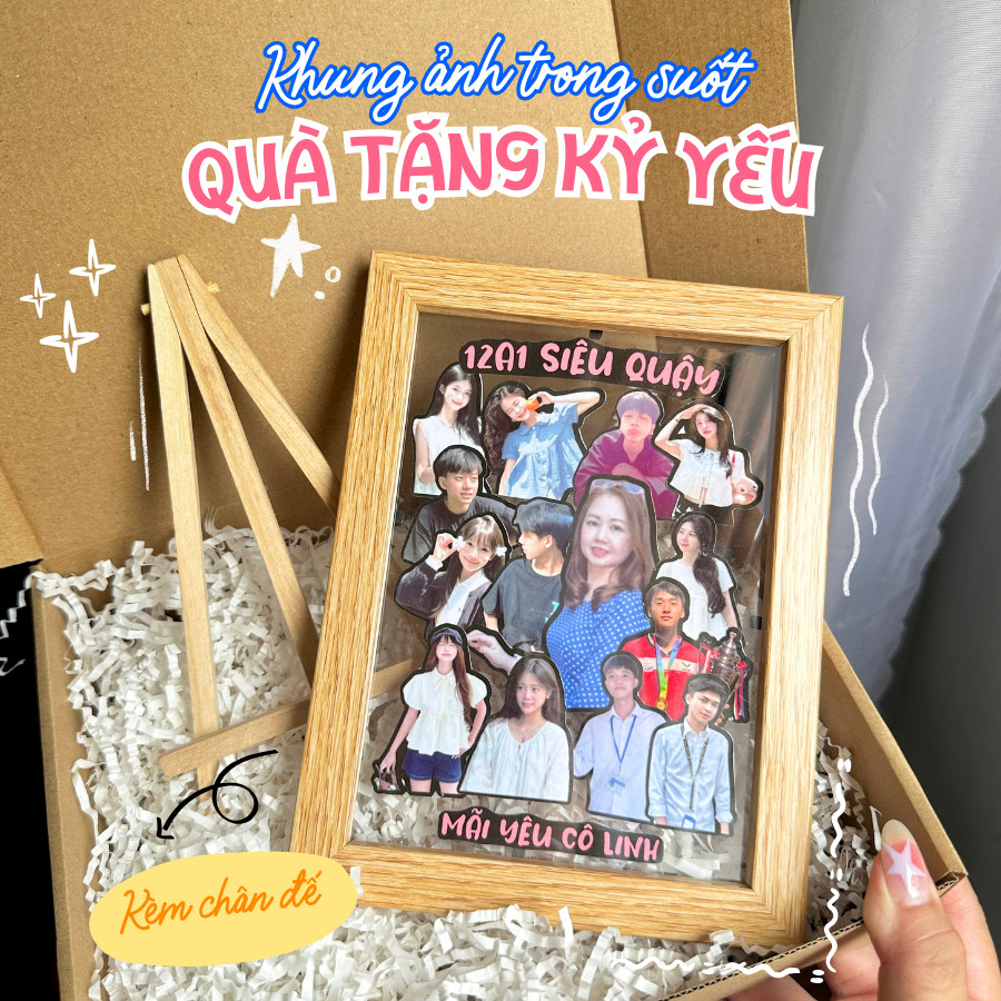 Khung ảnh trong suốt - QUÀ TẶNG KỶ YẾU Tri ân Thầy cô - Tổng kết năm học