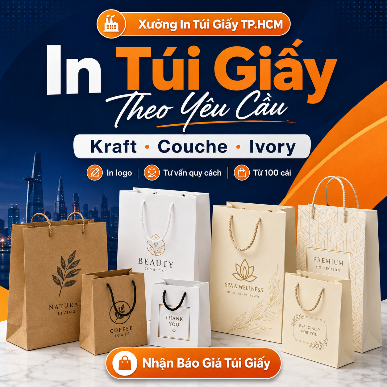 In Túi Giấy Theo Yêu Cầu TPHCM | Xưởng In Ấn SG