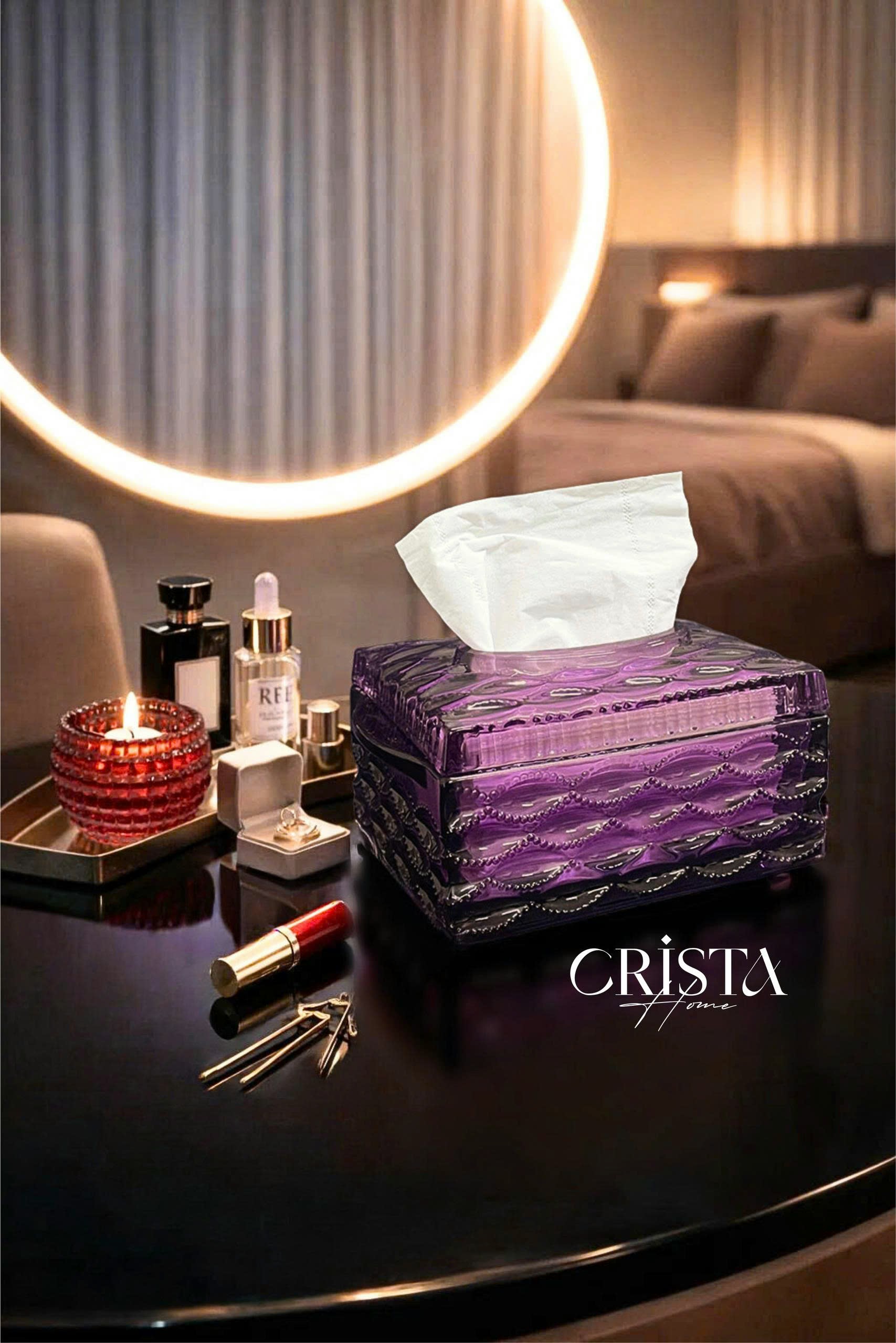 Hộp đựng giấy ăn vân sóng 18.5*12*9.5cm Crista home_thumbnail_12