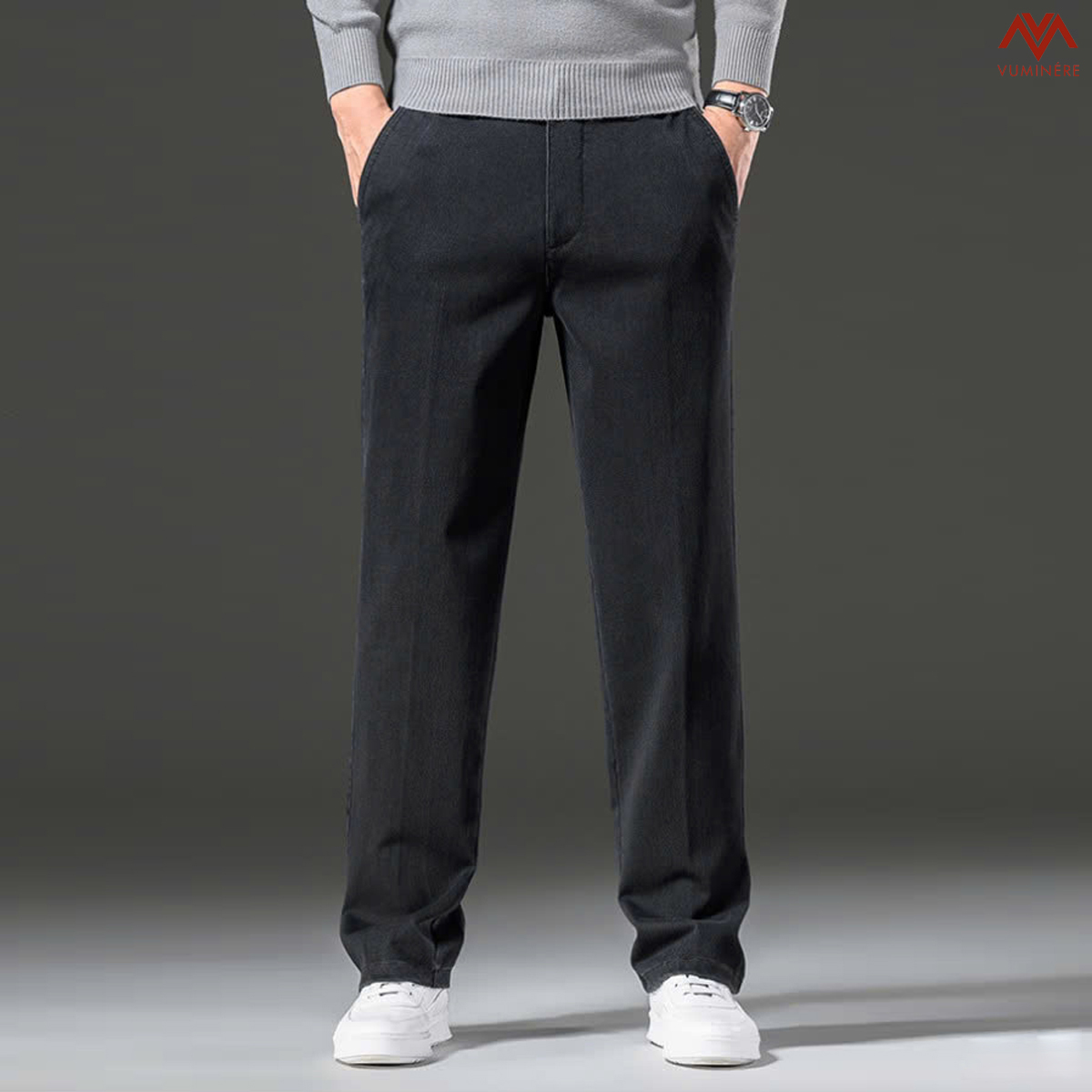 Quần Jeans nam VUMINÉRE - Regular Fit Jeans Form suông ống đứng tôn dáng_thumbnail_5