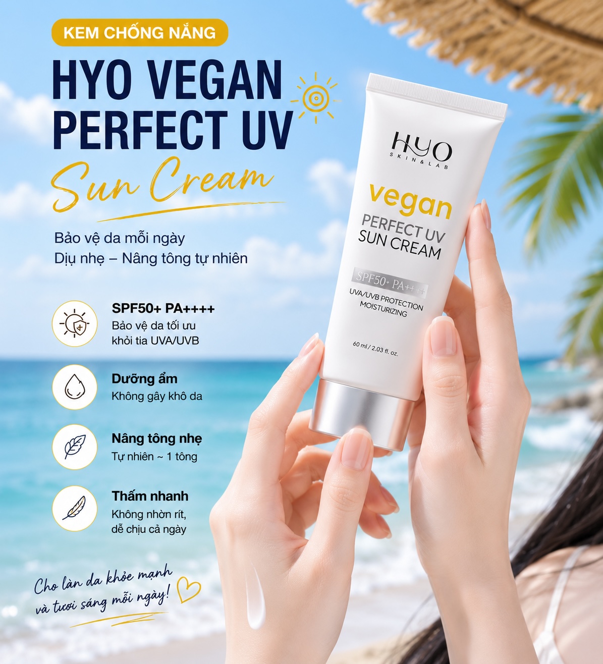 HYO VEGAN PERPECT UV SUN CREAM SPF50+ PA++++ [ Kem Chống Nắng ]_thumbnail_4