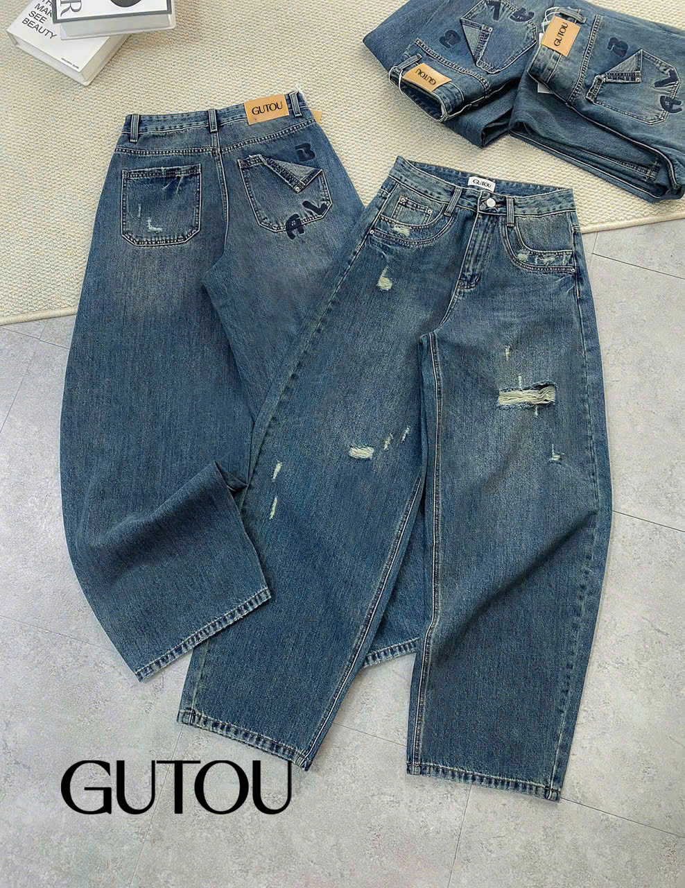 [ GUTOU ] Quần Jean Baggy Klyra_thumbnail_4