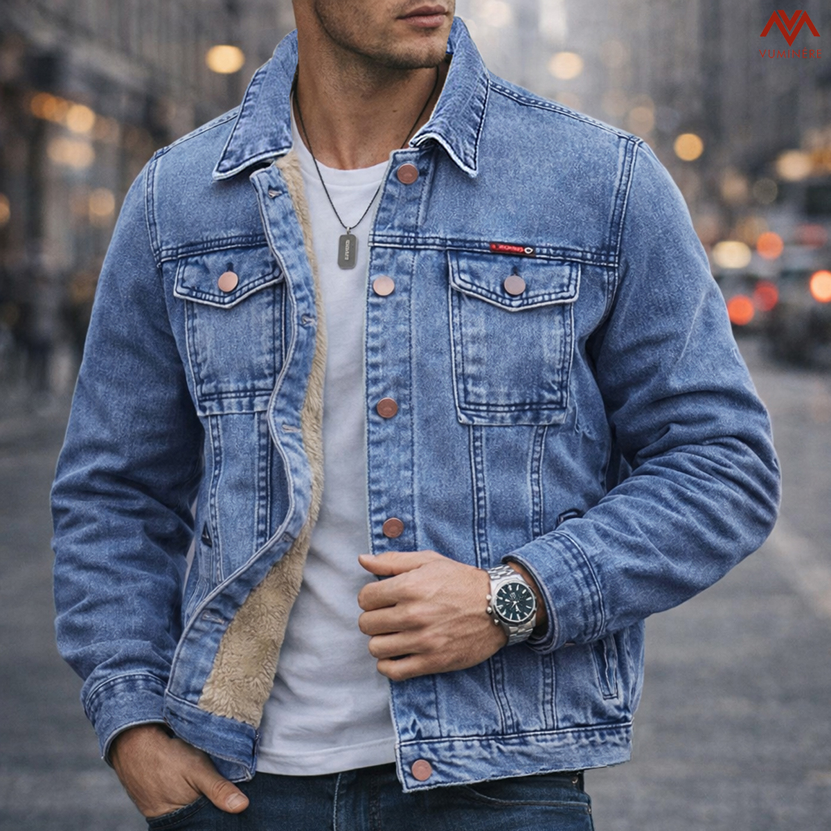 Áo khoác lót lông Jacket Jeans nam ( LB1 )