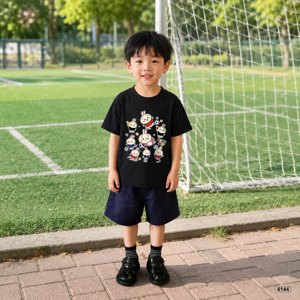 Áo thun form ôm dáng ngắn AED4144 Kado tay ngắn vải cotton thoáng mát cổ tròn in mix_thumbnail_3