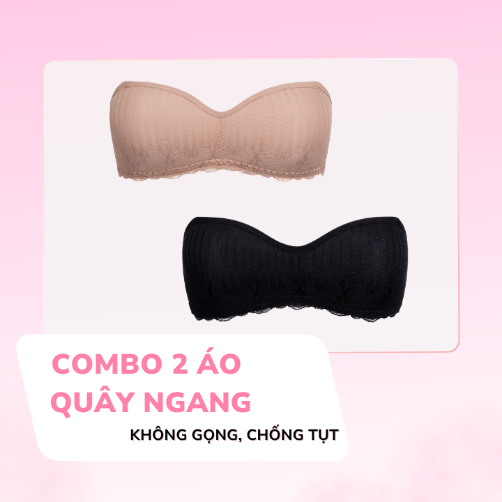 Combo 2 Áo Quây Ngang Không Gọng Mút Liền LOC PREMIUM