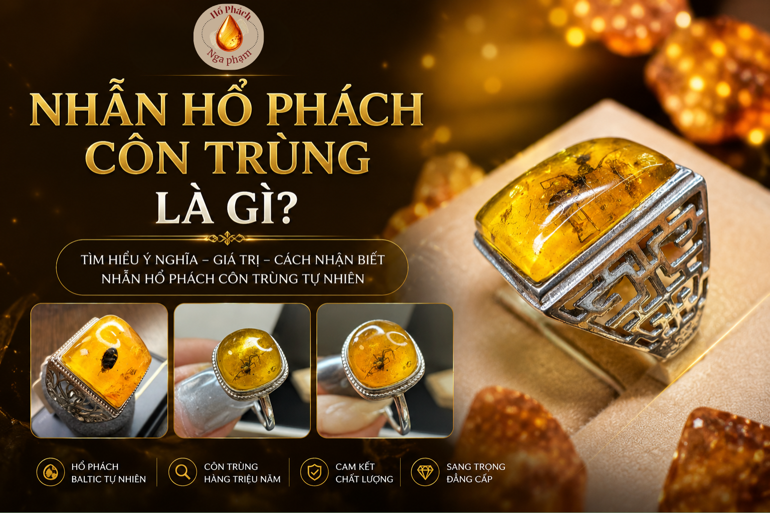 Nhẫn Hổ Phách Côn Trùng Là Gì?