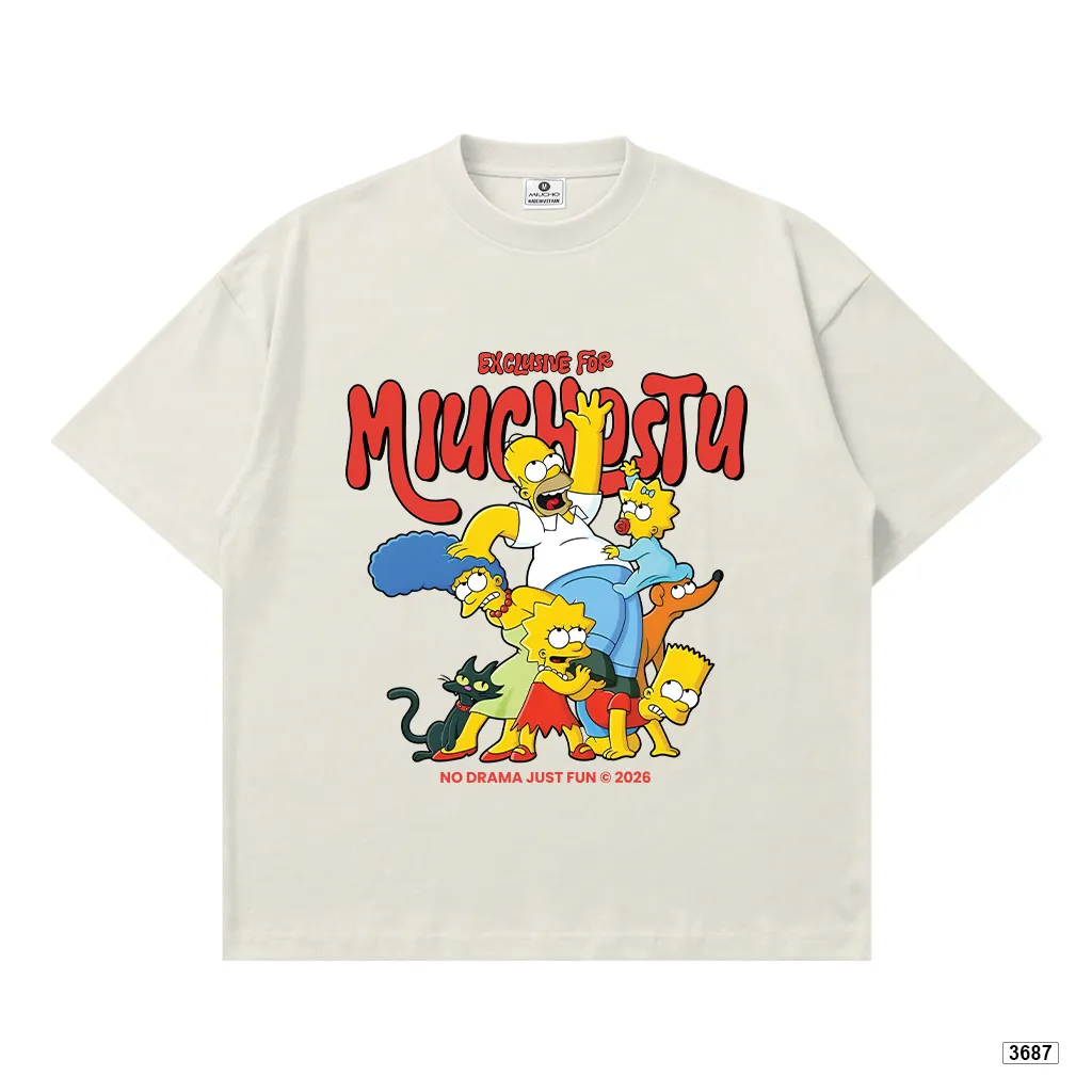 Áo thun nam nữ form boxy Gia đình Simpsonn Miucho 3687_thumbnail_10