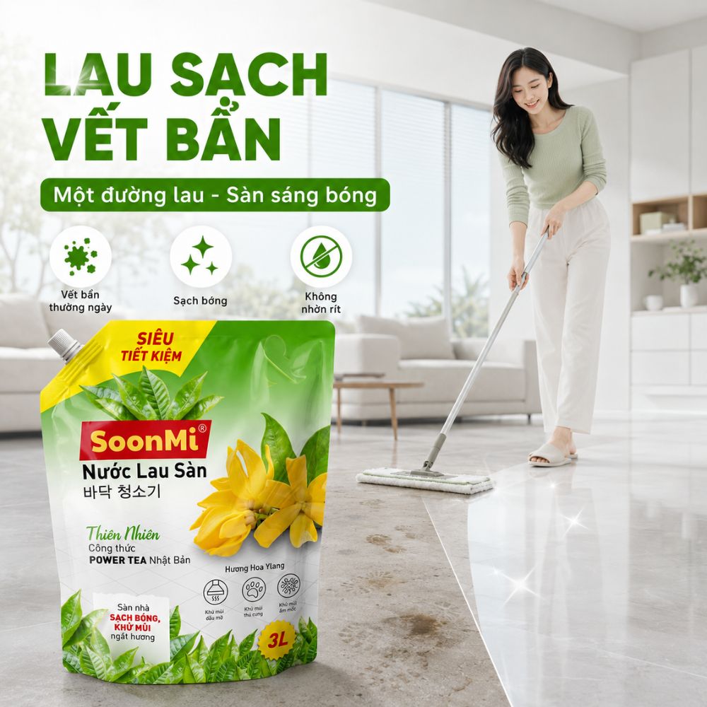 Nước lau sàn hương hoa Ylang Soonmi 3 Lít
