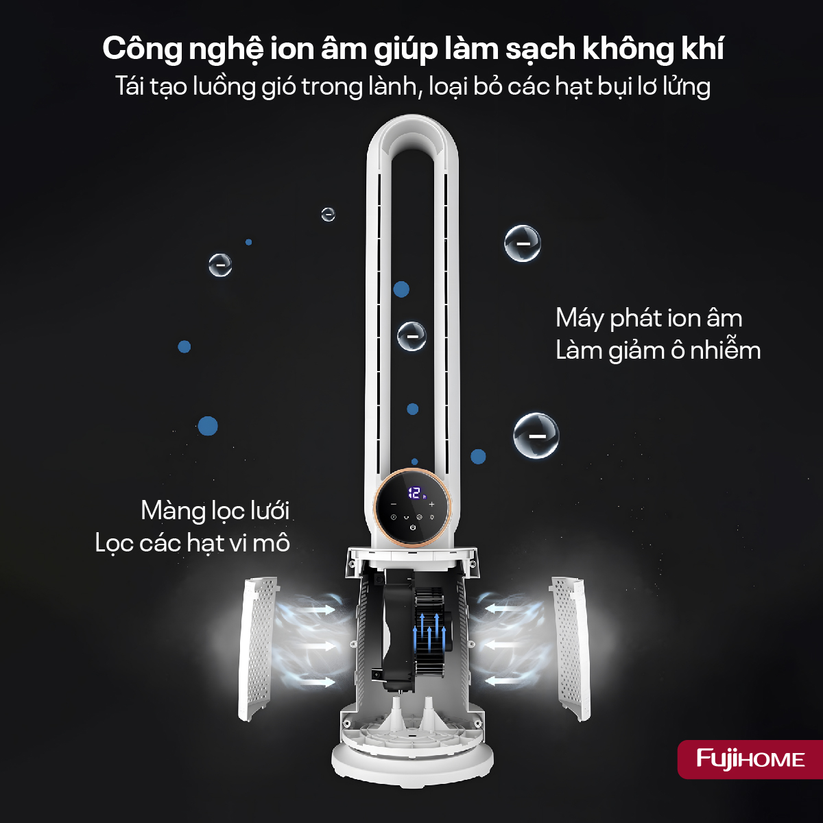 Quạt không cánh tích hợp lọc không khí bằng ion Fujihome BF-03R_thumbnail_11