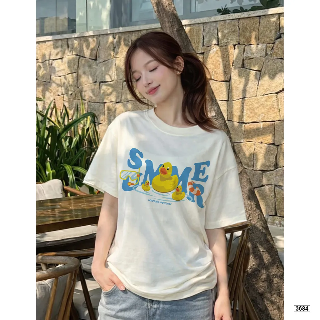 Áo thun boxy nam nữ phong cách mùa hè Miucho 3684_thumbnail_2