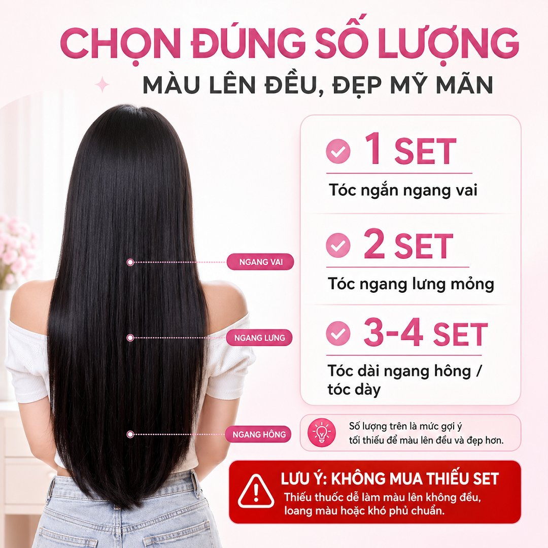 Thuốc Nhuộm Tóc Đen (Đen Tuyền / Tự Nhiên) - Phủ Bạc, Lấp Mọi Nền Tóc Cũ, Tặng Full Dụng Cụ_thumbnail_6