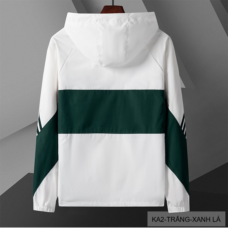 KA2 - Áo khoác nam phối màu thời trang, liền mũ, chống gió, phù hợp xuân thu_thumbnail_27