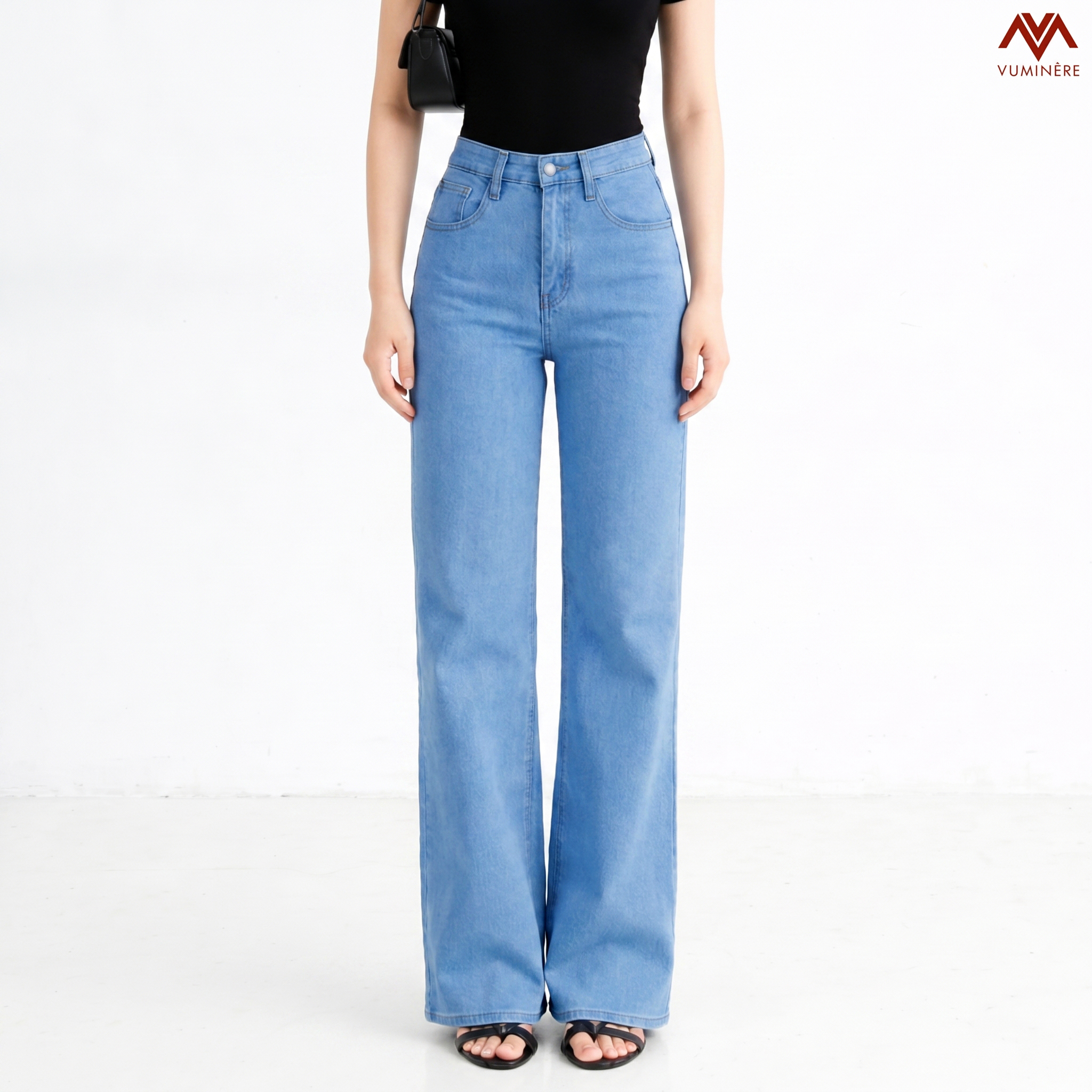 Quần Jeans nữ dáng loe nhẹ ( M9E )