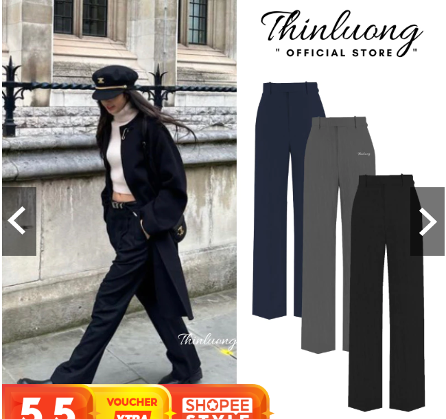 Quần tây ống suông quần suông quần ống đứng quần nữ nhiều màu phong cách hằng ngày công sở cạp cao