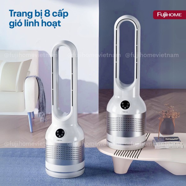 Quạt không cánh lọc không khí HEPA, khử khuẩn Anion + UV kết nối WIFI Fujihome BF22-HEPA_thumbnail_1
