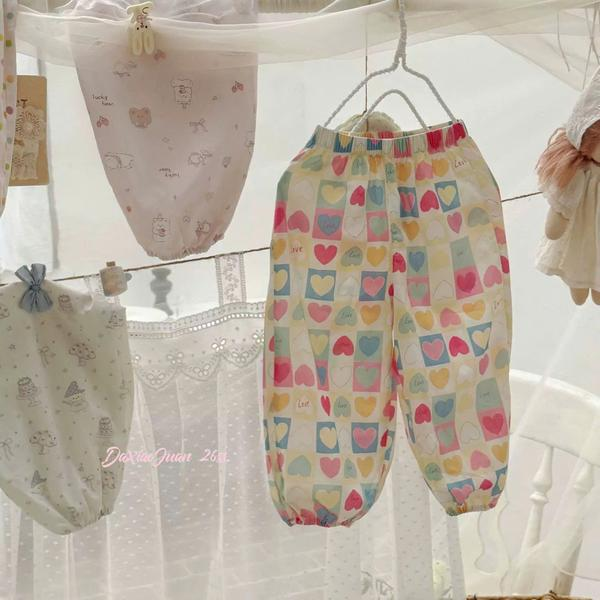 DX02 - Quần dài thô hoạt tiết trái tim hãng DXJ (sz 90-140)