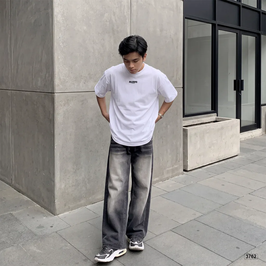 Áo thun nam form rộng street style cá tính dễ phối Polux 3762_thumbnail_5