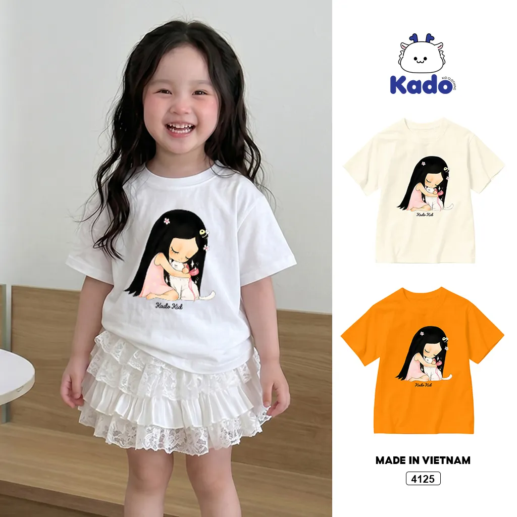 Áo thun trẻ em hoạt hình bé gái Kado 4125