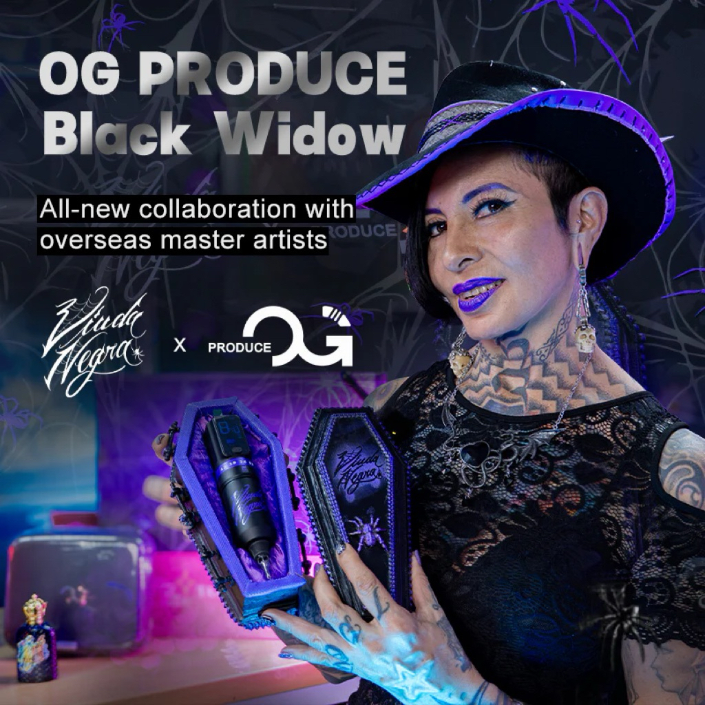 Black Widow Adjustable Stroke Wireless Tattoo Pen - Đập Hộp 🗃️ - Bảo hành 12 tháng_thumbnail_3