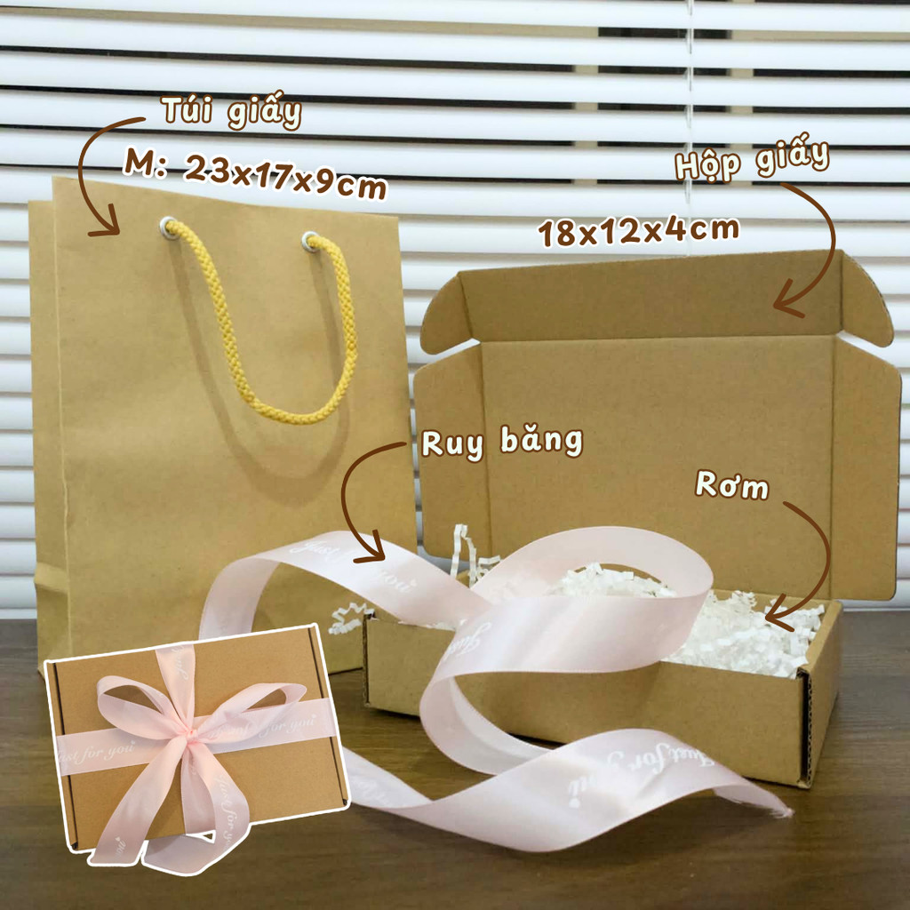 Set Giftbox gói quà + Túi giấy kraft_thumbnail_1