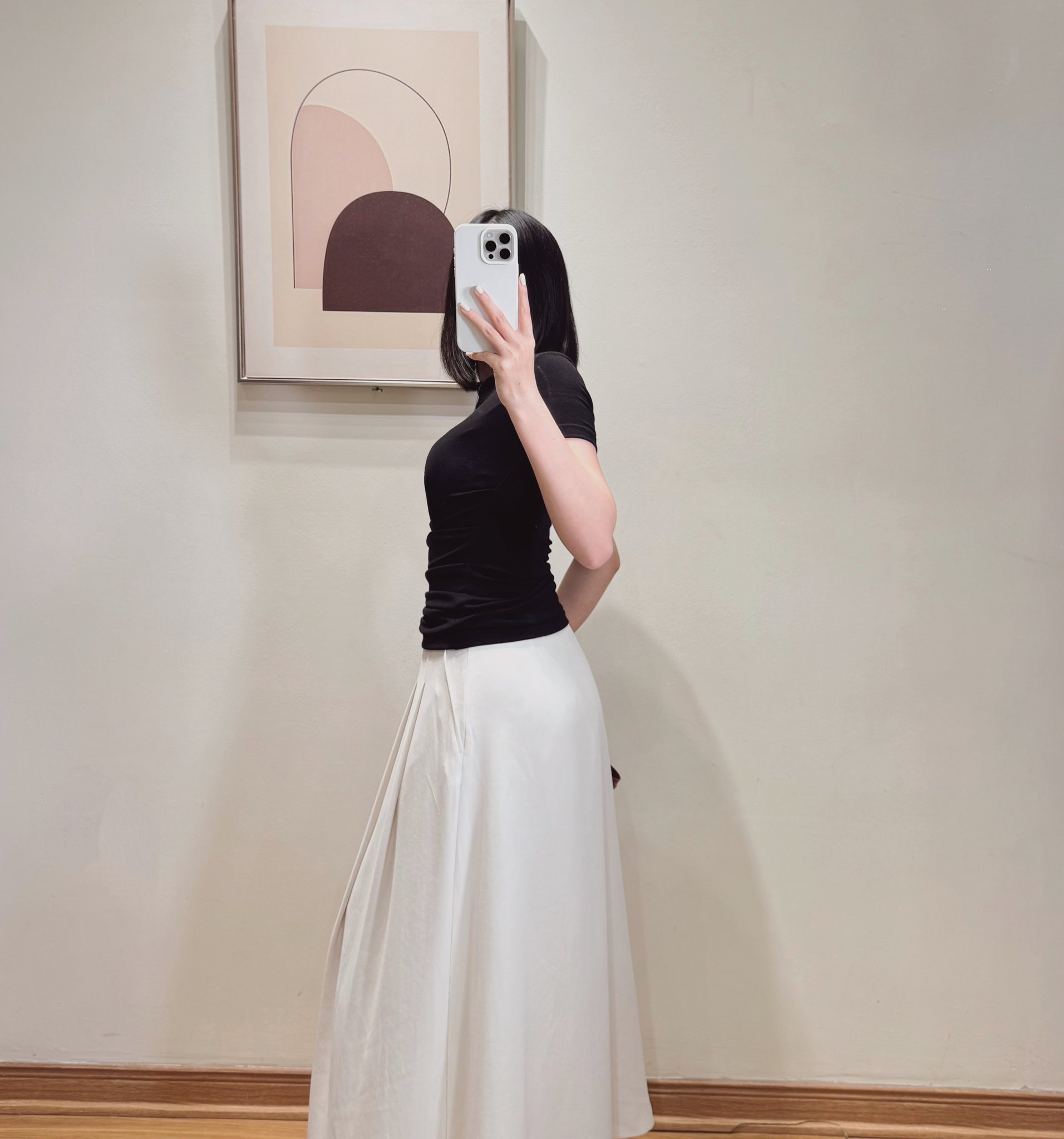 E499 CHÂN VÁY MIDI KEM PHỐI DẬP 2 LI QP_thumbnail_3