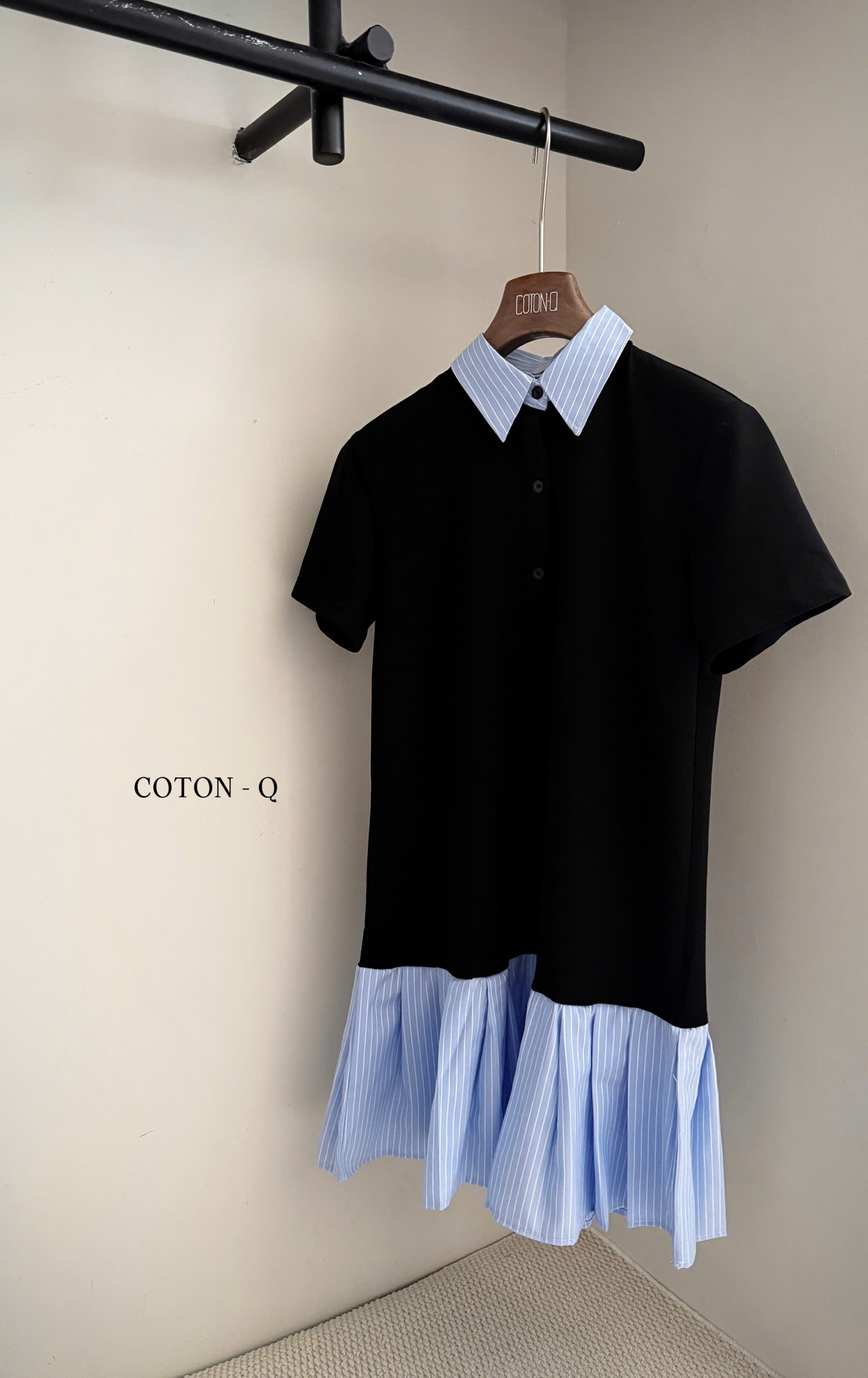 Đầm suông có cổ ( XANH ĐEN )_thumbnail_13