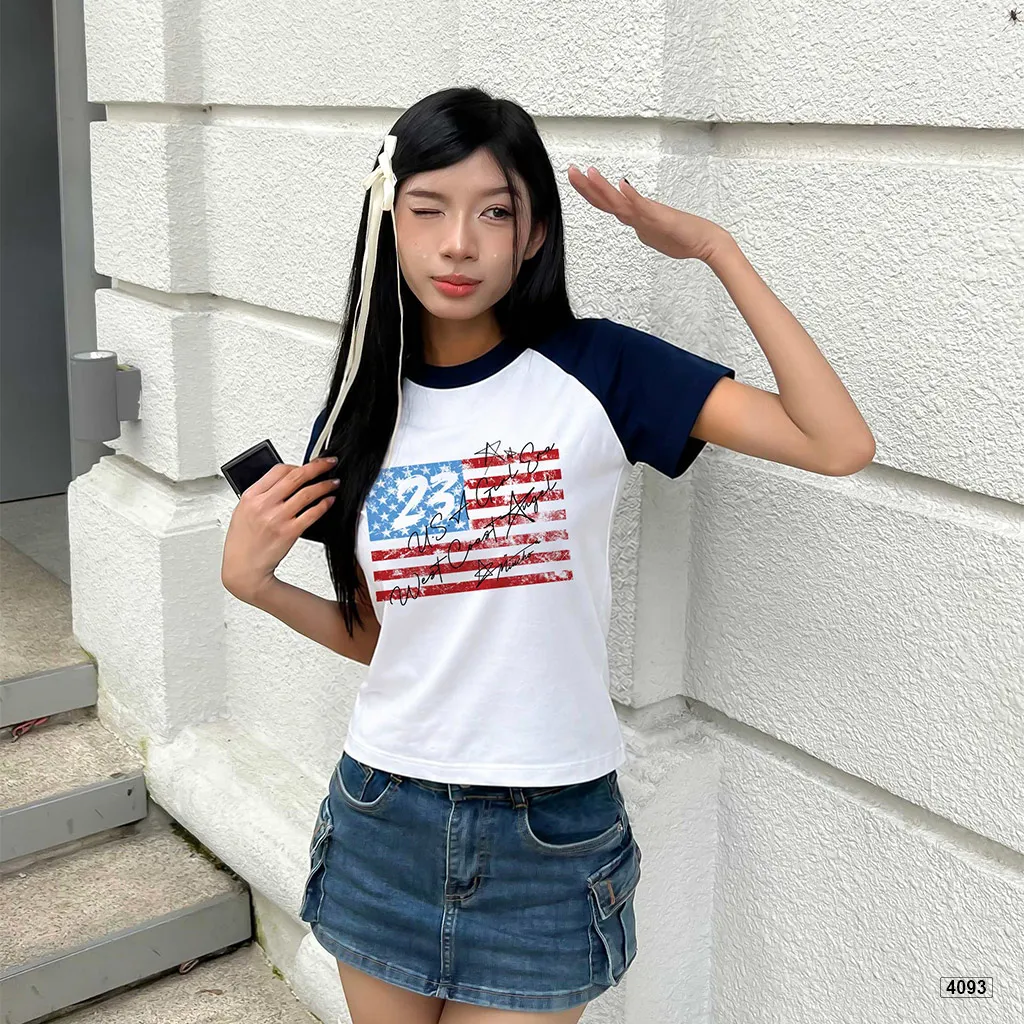 Áo babytee phối tay phong cách cá tính Miucho 4093_thumbnail_6