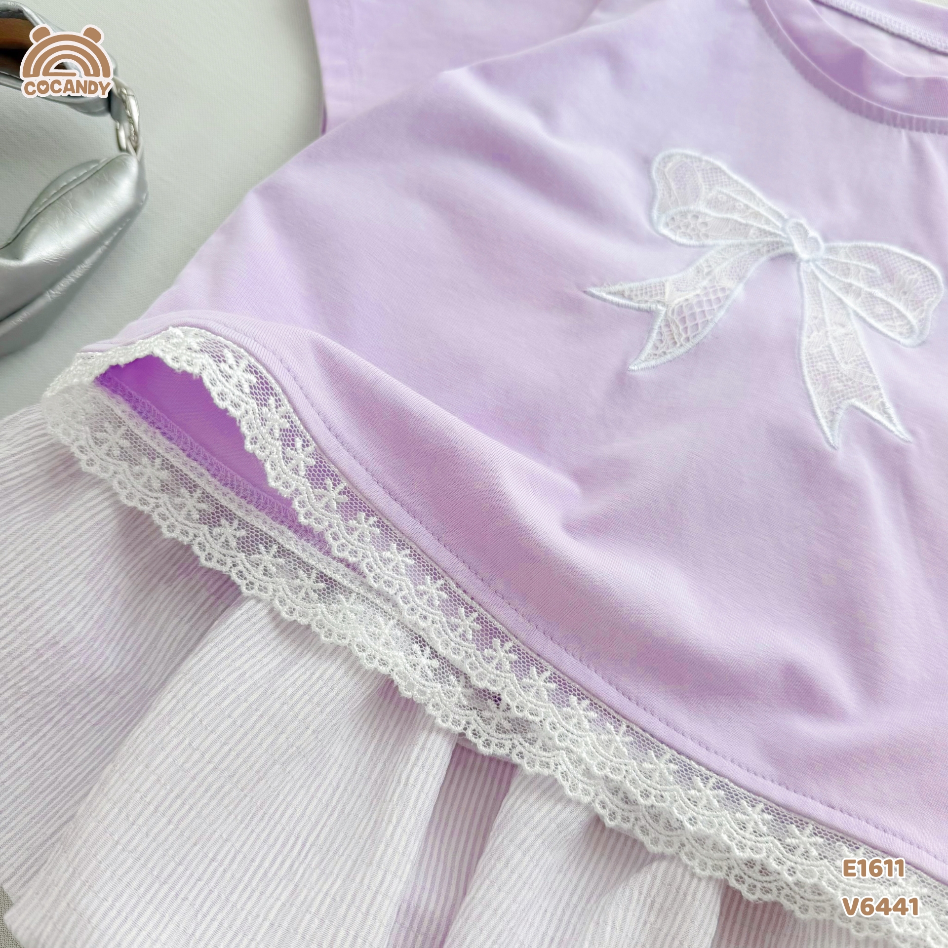 Áo cộc cotton TÍM thêu nơ_thumbnail_5