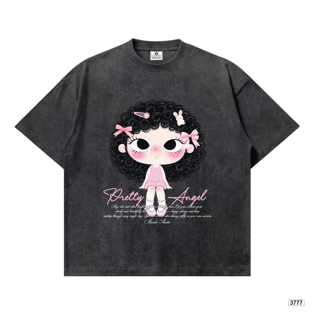 Áo thun nữ form boxy Pretty Angel hoạt hình cute cá tính Miucho 3777_thumbnail_0