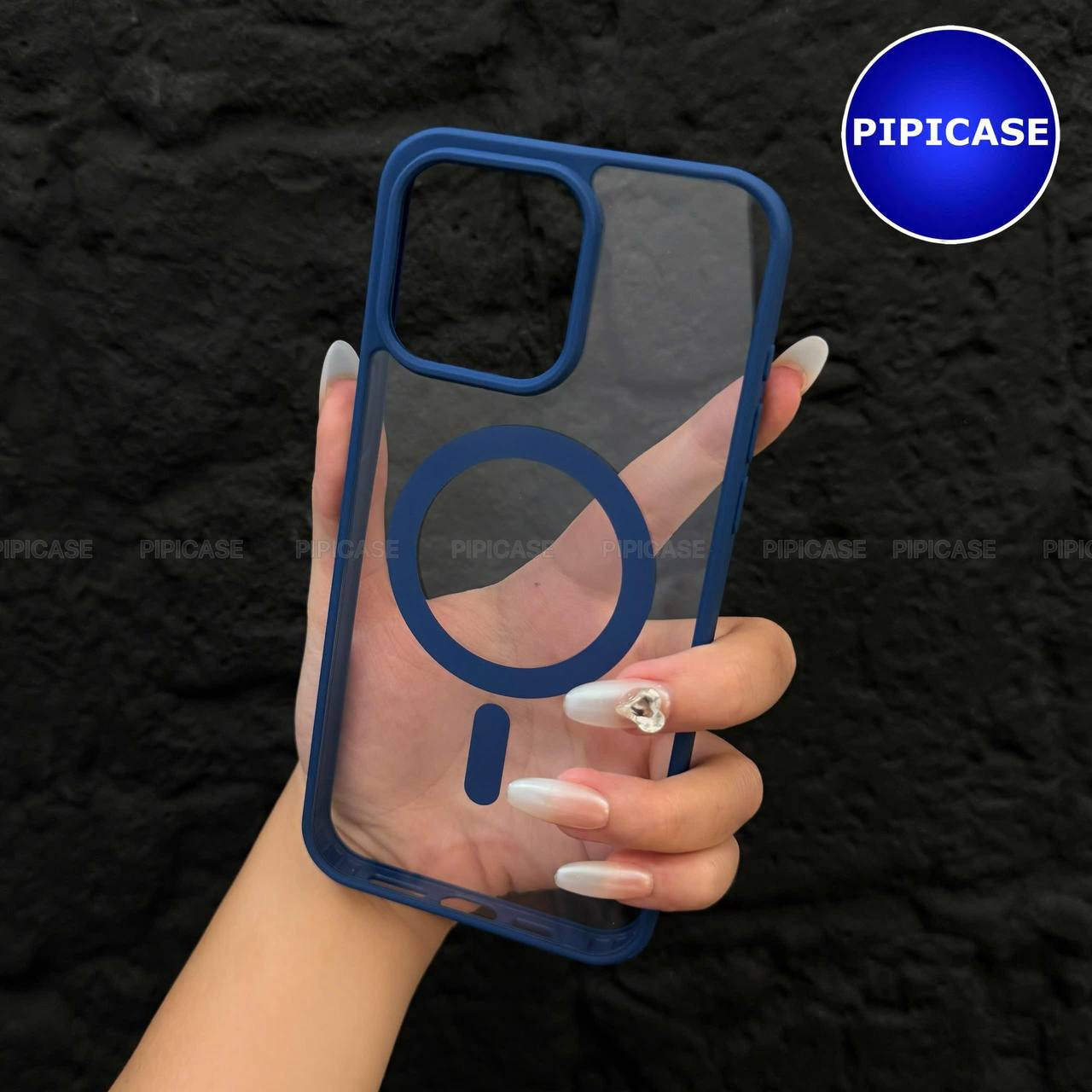 Ốp Lưng iPhone 15 Pro Max - Chic - Xanh Dương