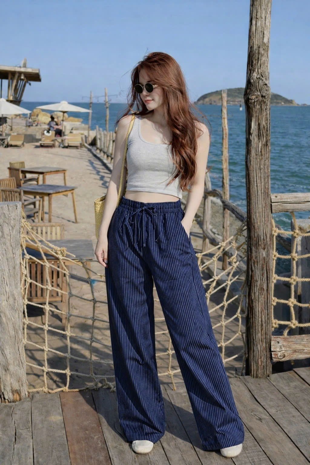 Quần Baggy Nữ  kẻ phối dây thời trang PH.225 (C) (9990)_thumbnail_0