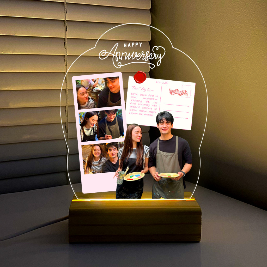 Khung Ảnh Mica Đế Đèn LED - Mẫu postcard thông điệp_thumbnail_4