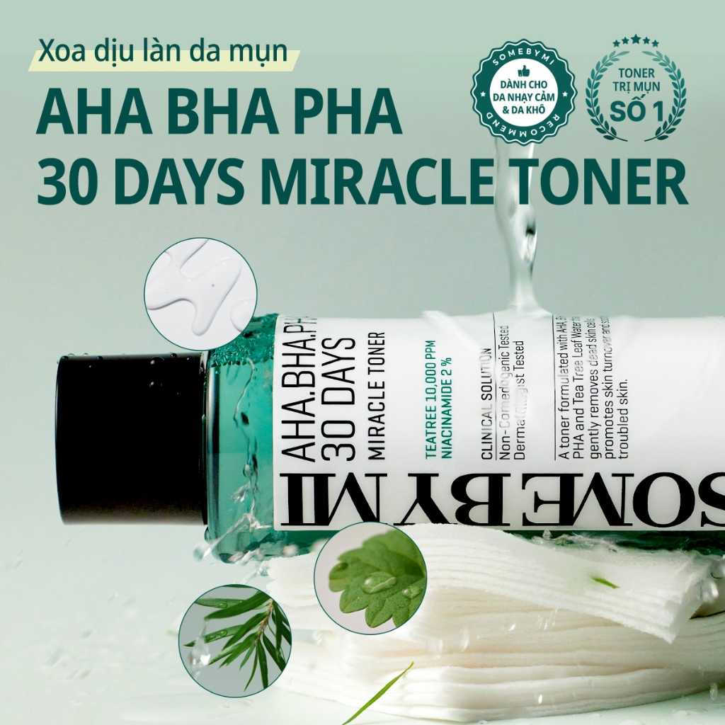 [SOME BY MI] Toner cho da dầu mụn Some By Mi AHA-BHA-PHA 30 Days Miracle 150ml