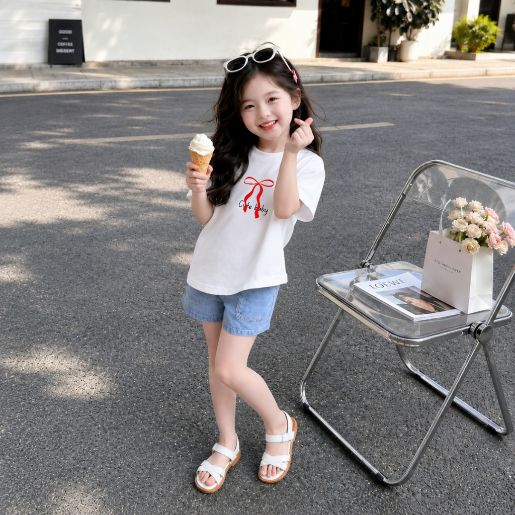 Áo thun trắng bé gái nhiều hình xinh -  Loza Kids - AT067_thumbnail_2