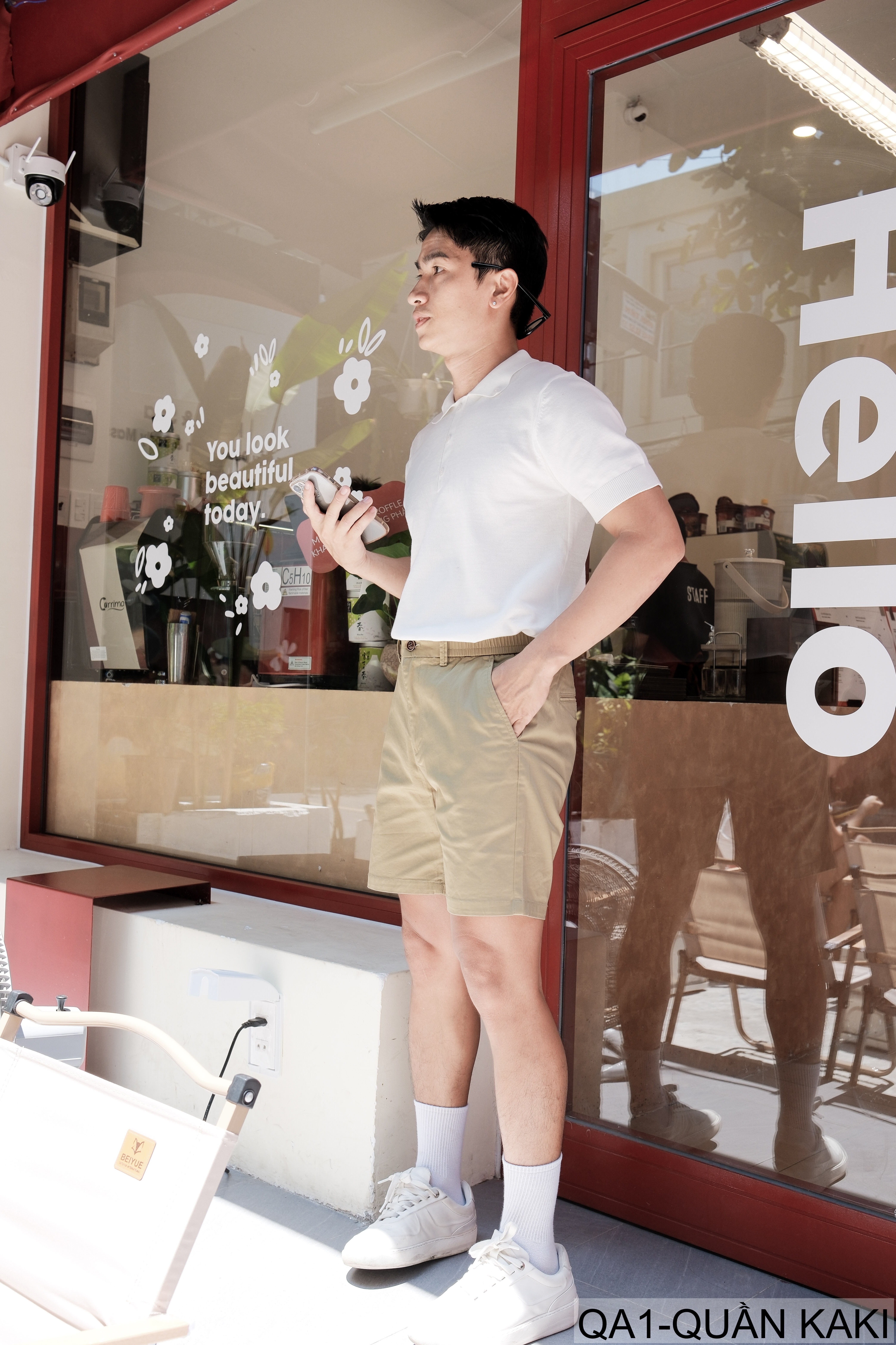 QA1 - Quần short nam ống rộng co giãn, chất cotton thoáng mát, phong cách Nhật Bản mùa hè_thumbnail_13