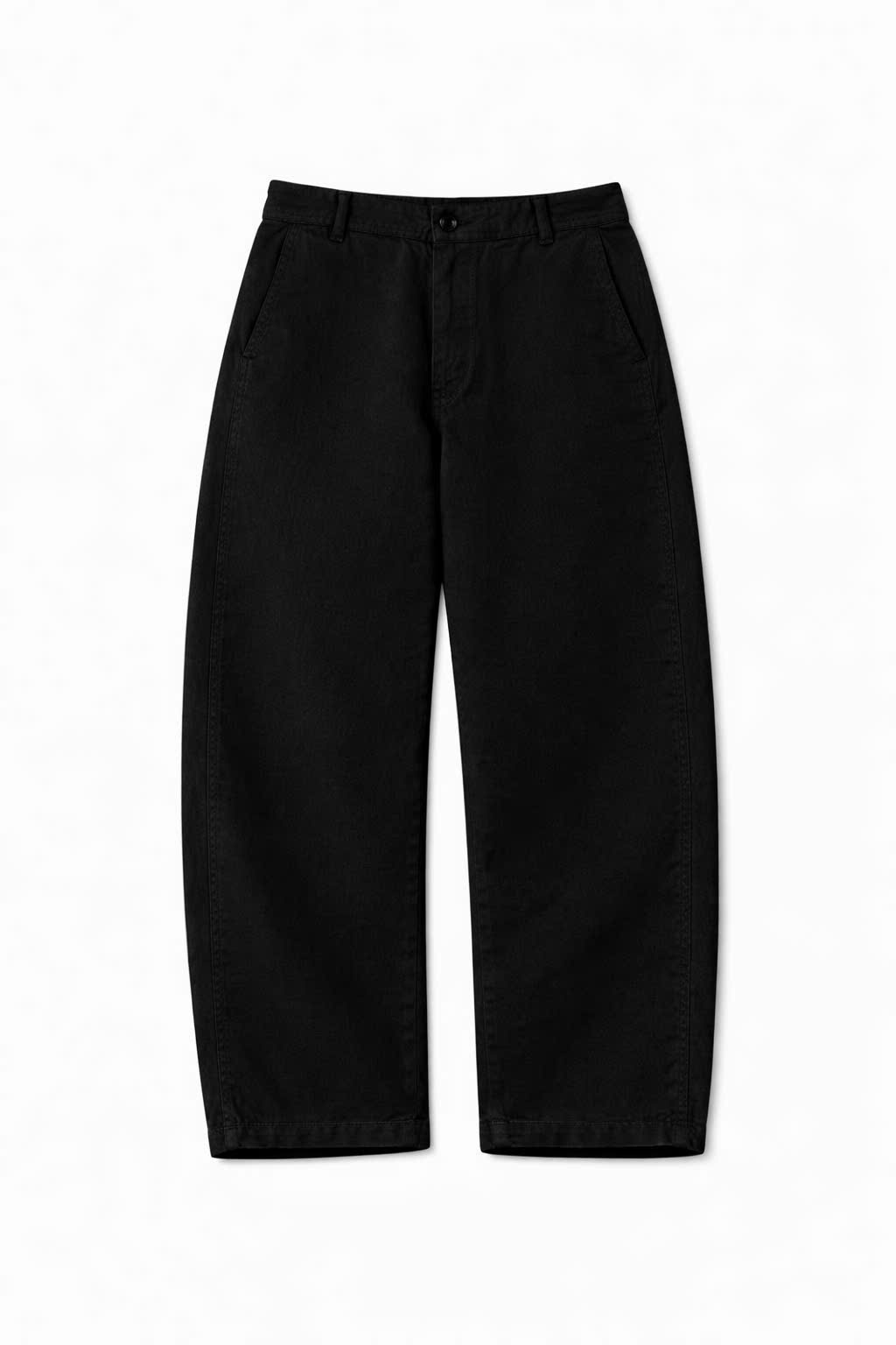 E381 QUẦN KAKI ĐEN ỐNG CONG SHOJO