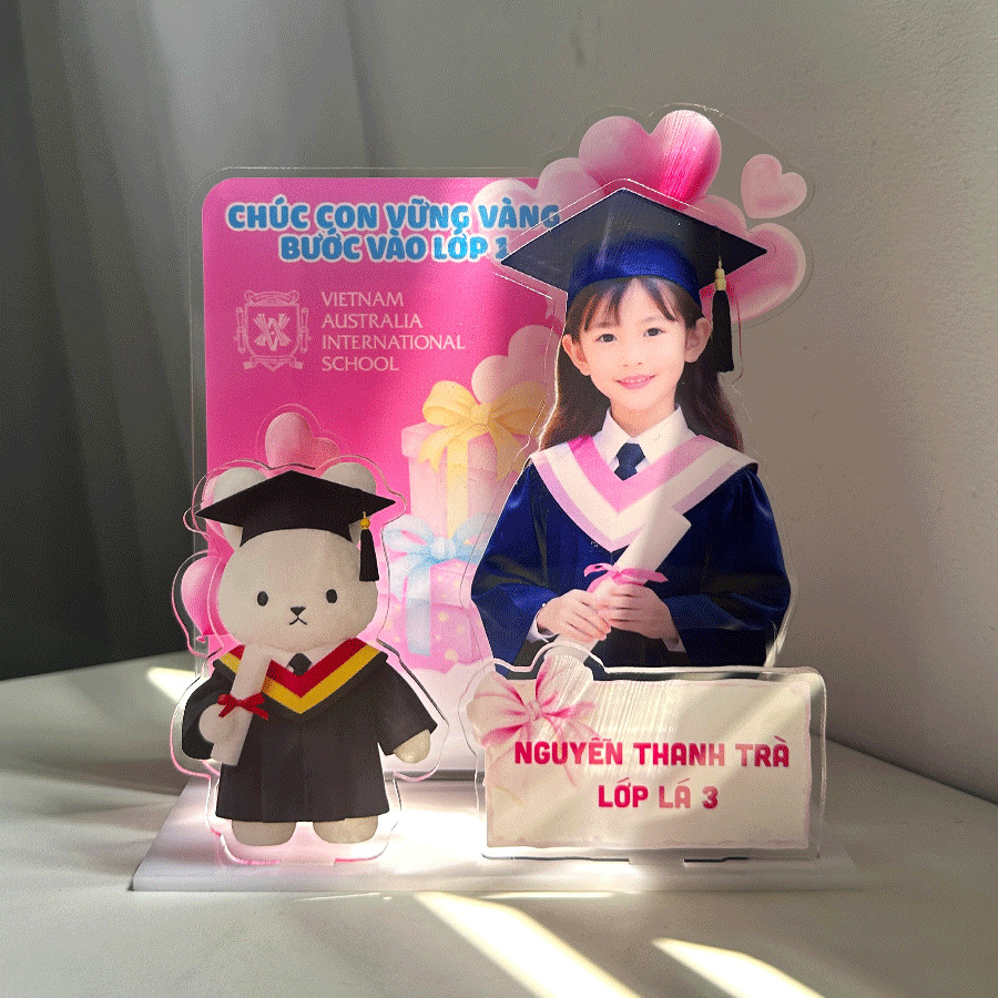 MÔ HÌNH 3D CHỦ ĐỀ VINH DANH Học sinh, Standee lắp ghép in theo yêu cầu