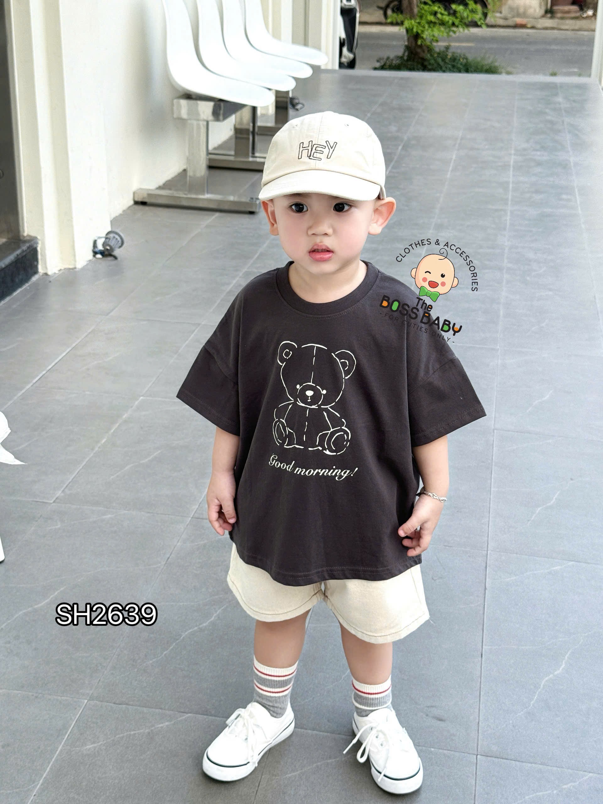 Set bộ jean ghi kem gấu