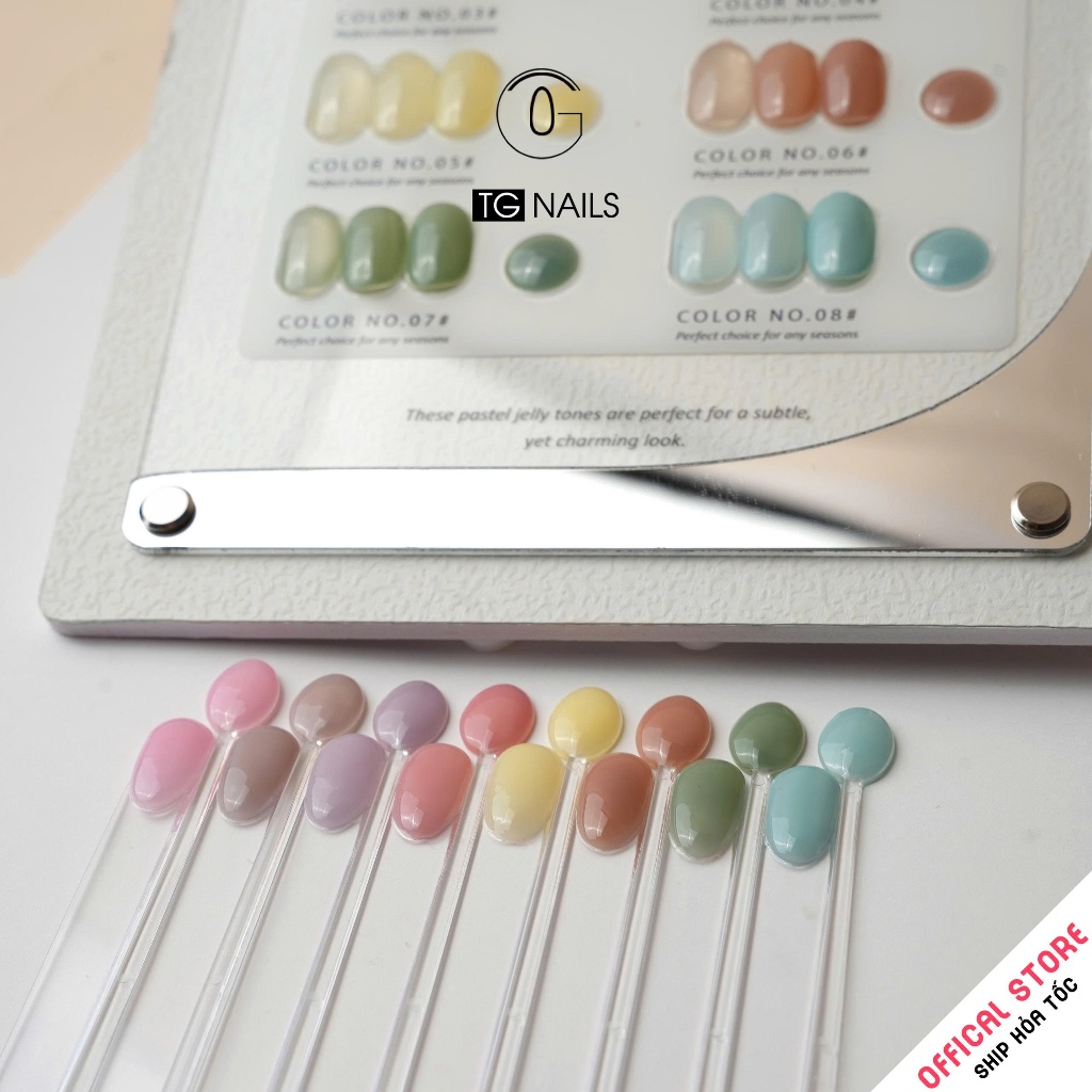 Combo sơn gel 8 màu Thạch Pastel kèm bảng màu_thumbnail_2