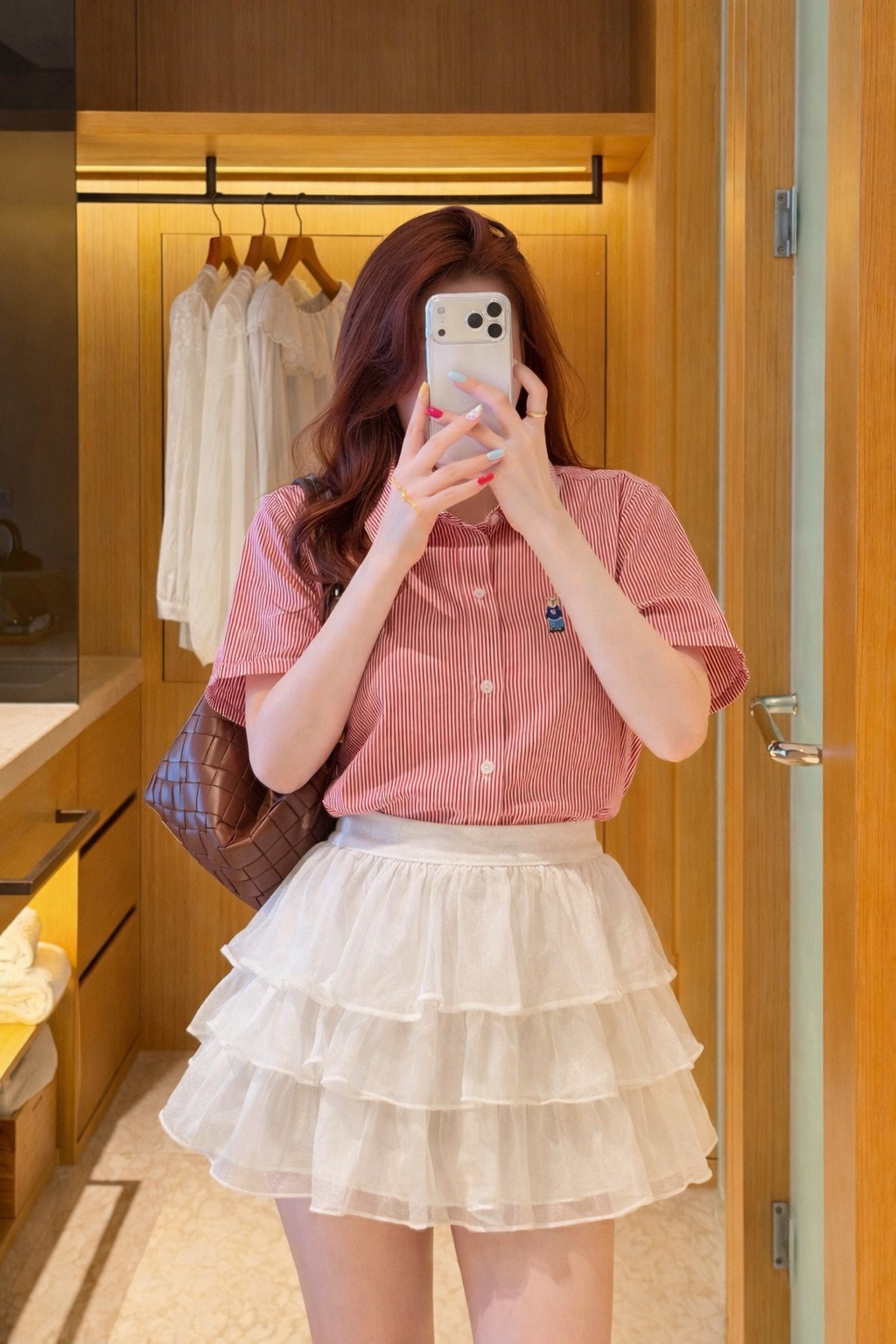Áo Sơ Mi Nữ Kiểu TN kẻ thêu gấu LUH (C) (0687)_thumbnail_1