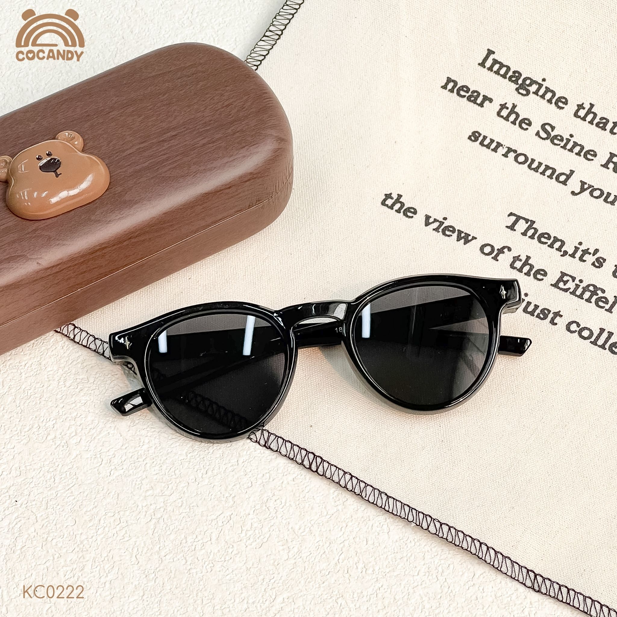 Kính nhập ĐEN mắt ĐEN hộp gấu MIZZIA