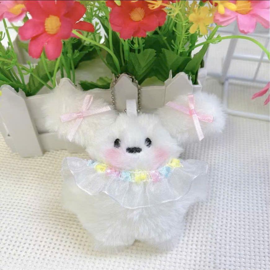Móc Khoá Bông Gấu Bông Mini Dễ Thương Kèm Nơ & Phụ Kiện Trang Trí PK026_thumbnail_1