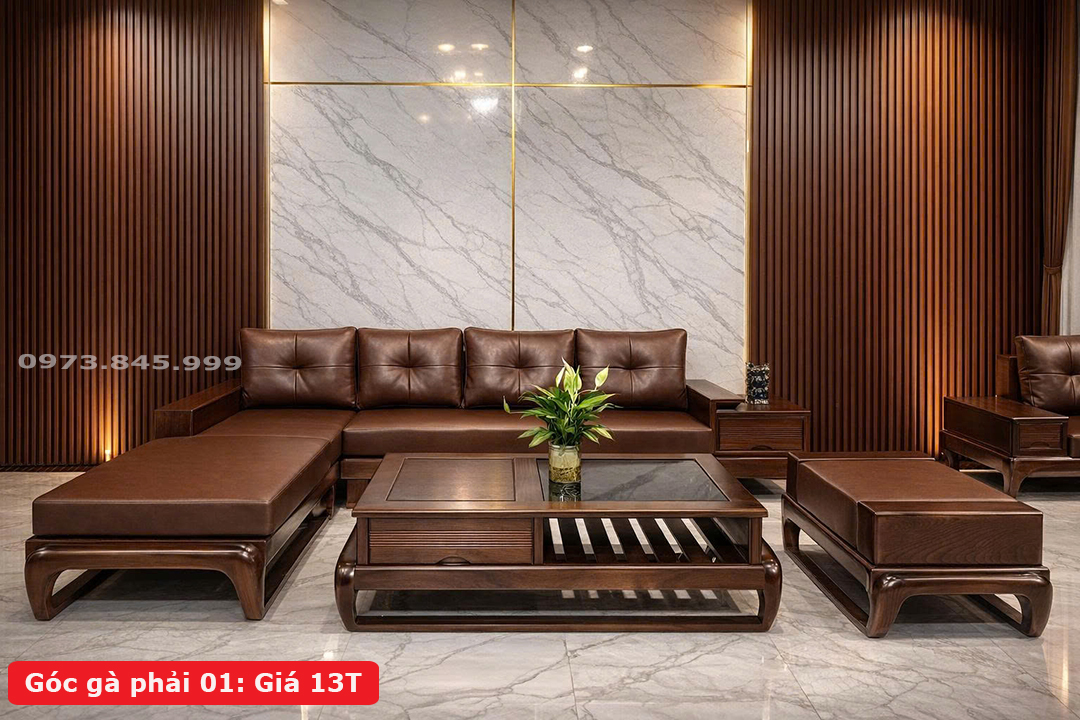 Sofa góc L chân gà