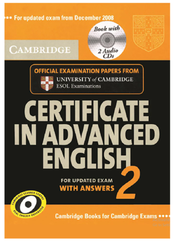 Cambridge Certificate in Advanced English ( CAE ) - Level 2 - In Đen Trắng