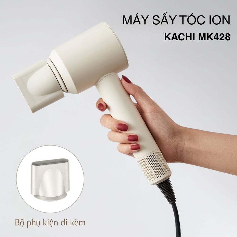 Máy Sấy Tóc Tốc Độ Cao Kachi MK428 ION (110.000 vòng/phút) - Sấy Nhanh, Chăm Sóc Tóc Ion Âm, Kiểm Soát Nhiệt NTC